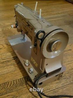 Vintage Singer Model 328K Heavy Duty Upholstery Sewing Machine with Foot Pedal