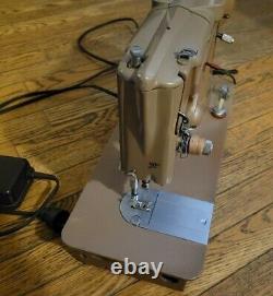 Vintage Singer Model 328K Heavy Duty Upholstery Sewing Machine with Foot Pedal