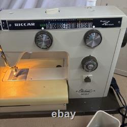 Vintage Super Clean Working RICCAR 808E Sewing Machine Heavy Duty Metal W Case
