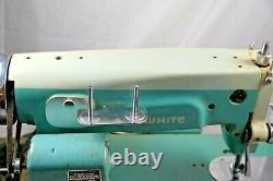 Vintage White Heavy Duty Sewing Machine Model 263 All Metal w Case + Accessories
