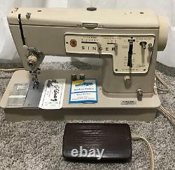 Vtg 1972 SINGER Stylist Zig-Zag Model 457 Sewing Machine Heavy Duty with Pedal