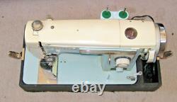 Vtg Brother Model 230 Galaxie Sewing Machine withCase Pedal RUNS HEAVY Free Shipng