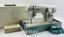 Vtg Domestic 264 Heavy Duty Sewing Machine Japan Case Manual Accessories Metal