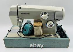 Vtg Domestic 264 Heavy Duty Sewing Machine Japan Case Manual Accessories Metal