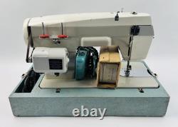 Vtg Domestic 264 Heavy Duty Sewing Machine Japan Case Manual Accessories Metal