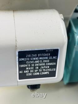 Vtg Domestic 264 Heavy Duty Sewing Machine Japan Case Manual Accessories Metal