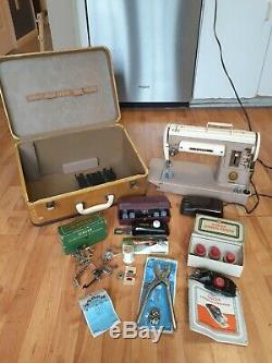 Vtg Singer 301A Sewing Machine Short Bed Heavy Duty Gear Drive Serviced Works