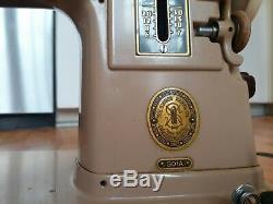 Vtg Singer 301A Sewing Machine Short Bed Heavy Duty Gear Drive Serviced Works
