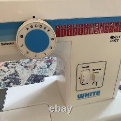 WHITE Sewing Machine Heavy Duty Model 1666 Motor Zig Zag Multi Stitches Vintage
