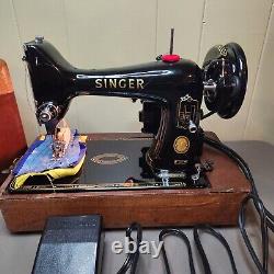 WORKING Vintage Heavy Duty Singer 99K 1957 Sewing Machine 3/4 Size