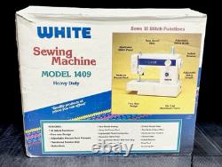 White 1409 Heavy Duty Electric Household Sewing Machine Free Arm Buttonhole