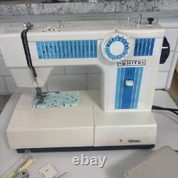 White 1510 Heavy Duty Free Arm Sewing Machine with Pedal & Accessories WORKS