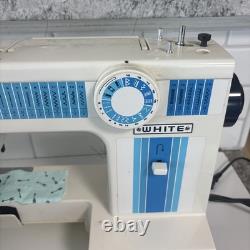 White 1510 Heavy Duty Free Arm Sewing Machine with Pedal & Accessories WORKS