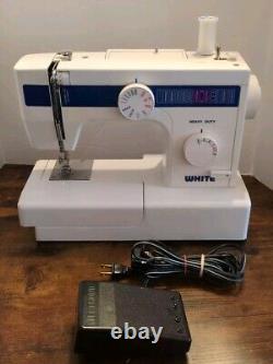 White 1866 HEAVY DUTY SEWING MACHINE with Foot Control & Accessories