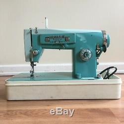 White Heavy Duty 3355 Zig Zag Sewing Machine with Original Accessories Cams Manual