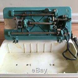 White Heavy Duty 3355 Zig Zag Sewing Machine with Original Accessories Cams Manual