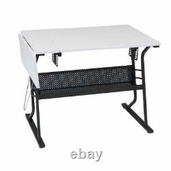 White Heavy Duty Adjustable Platform Sewing Machine Workstation Craft Table Desk