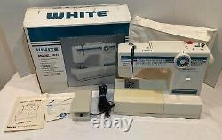 White Sewing Machine Heavy Duty Model 1919 Embroidery Dressmaking with Box Manual