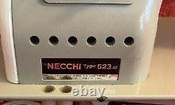Working Vintage Necchi 523.07 Heavy Duty Zigzag Sewing Machine Italy