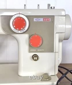 Works! Vintage Janome Stradivaro 669 Heavy Duty Japan Zigzag Sewing Machine A3